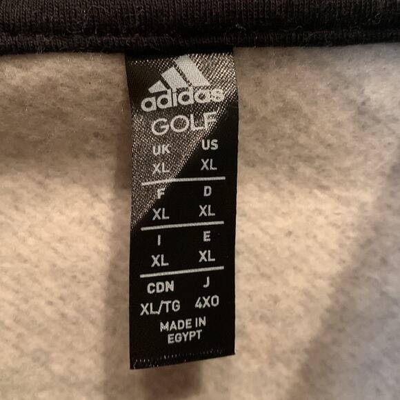 Gray Adidas Men’s drawstring golf Hoodie XL with through pockets - Picture 2 of 5